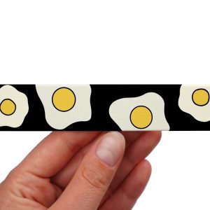 Taśma BioThane z nadrukiem - Wzór Eggs Ciemny