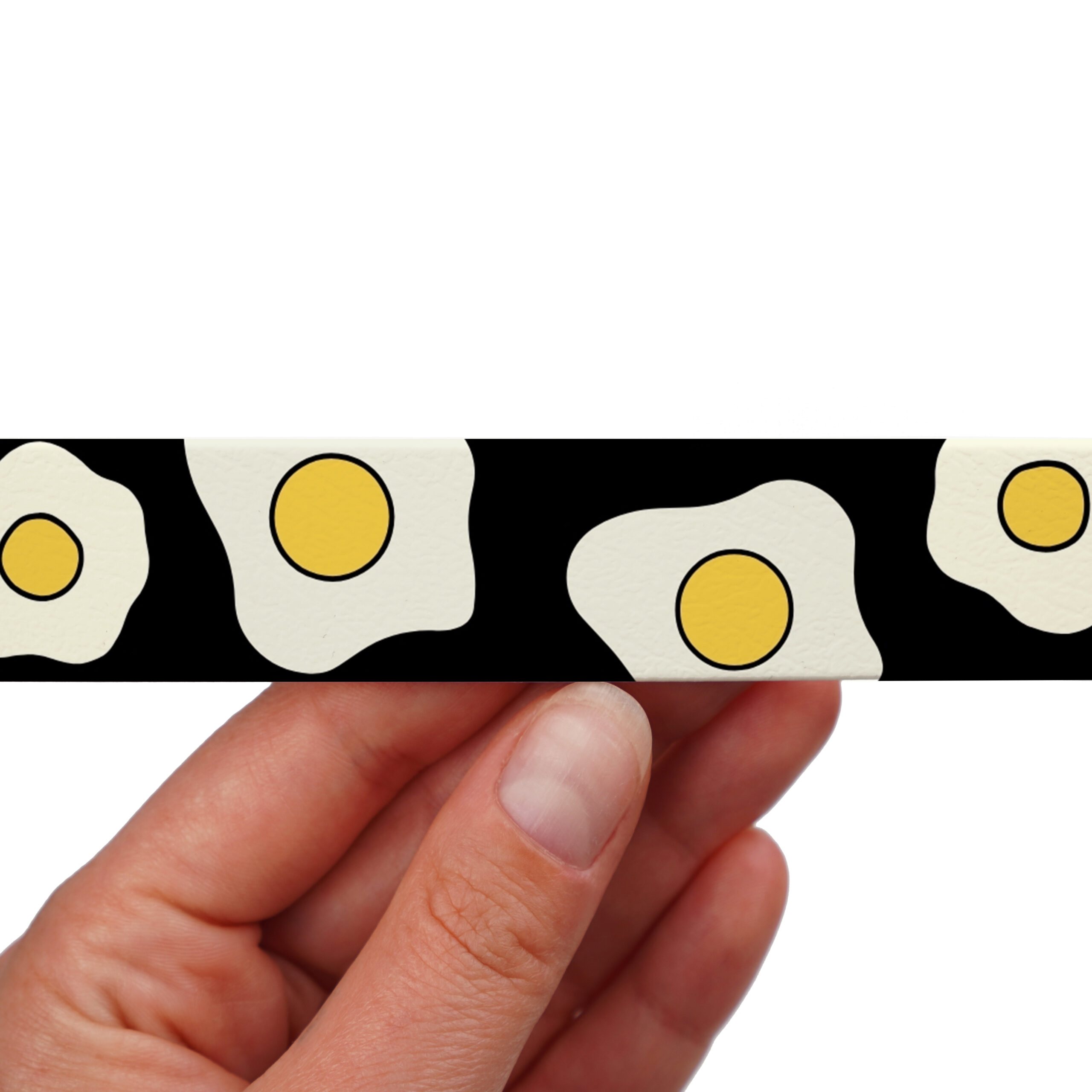 Taśma BioThane z nadrukiem - Wzór Eggs Ciemny