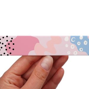 Printed BioThane webbing – Organic Shapes Pink design